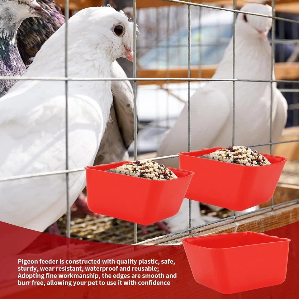 Cage Cup Hanging Water Feed Cage Cups Poultry Gamefowl Rabbit Chicken Bowls - Image 3 of 4