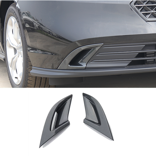Carbon Fiber ABS Look Front Fog Light Lamp Cover Trim for Honda Accord