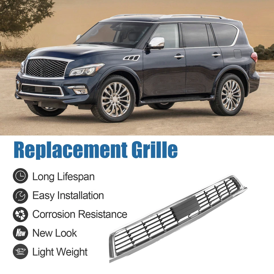 Front Bumper Lower Grille Grill Assembly For 2015 2016 2017 Infiniti QX80 - Изображение 3 из 4