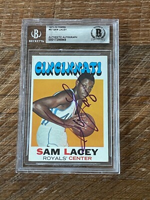 1971-72 1971 Topps Sam Lacey (d. 2014) BAS signed autographed card