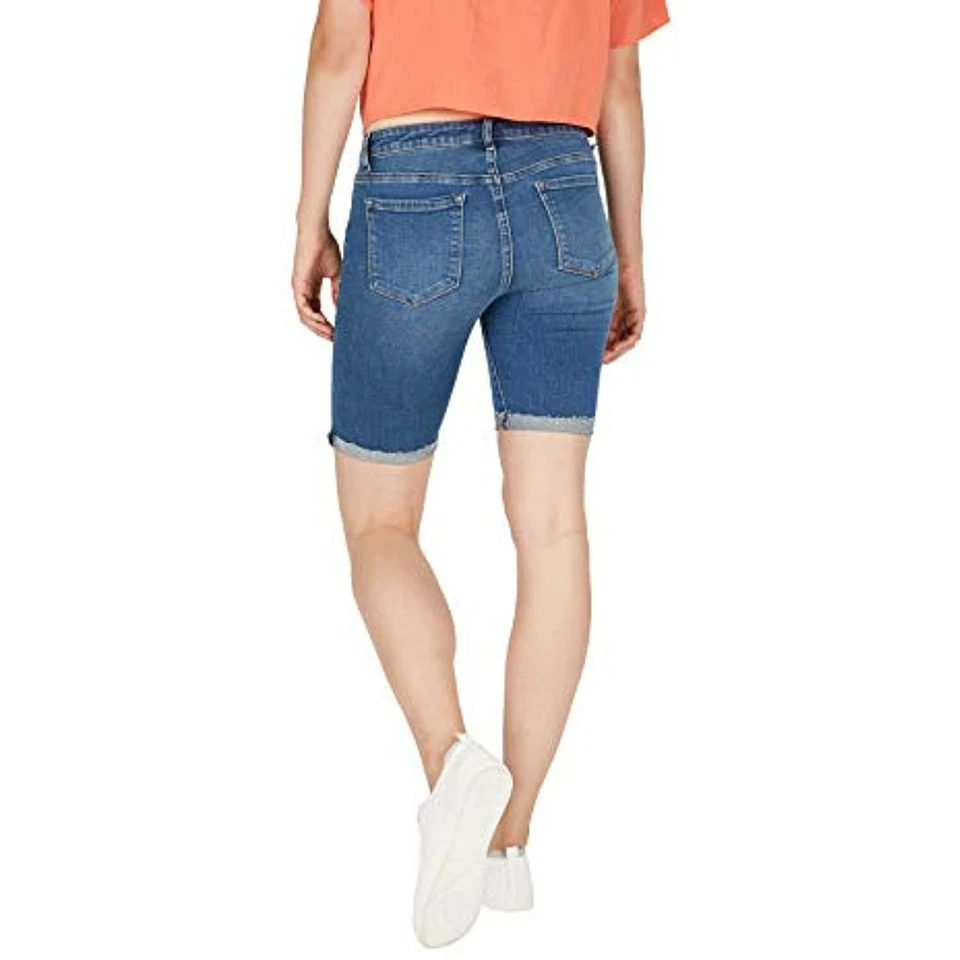 MSRP $70 Numero 女式中腰百慕大牛仔短裤 Horizon 海军蓝 26 码 — 第 2/3 张图片