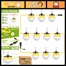 100FT LED String Lights 16000LM Waterproof Work Lights for Construction Sites, 5