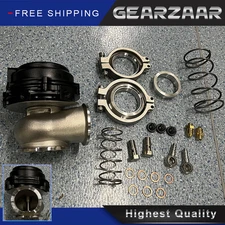 Black 44mm Wastegate External Turbo W/ TIAL V-Band Flange Spring MV-R 14PSI