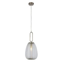Pendelleuchte HäNgelampe Glas Metall H: Max. 1,3 M Verstellbar Ø 24 Cm E27