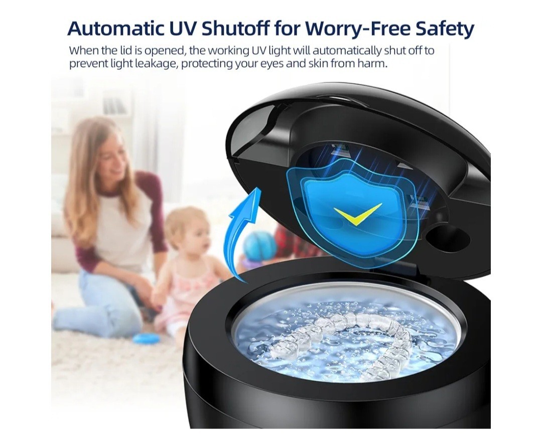 Ultrasonic Retainer Cleaner, Retainer Cleaner Machine for Dentures, Mouth...