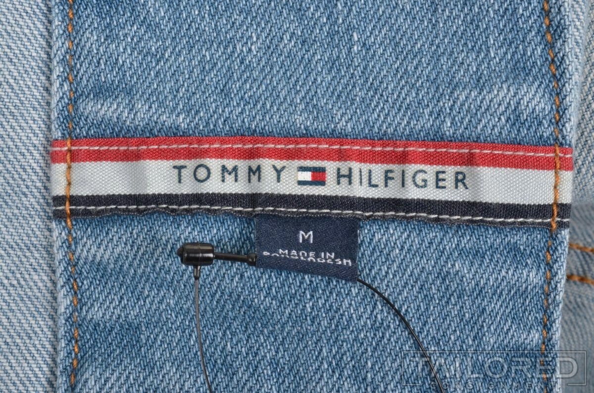 TOMMY HILFIGER Classic Solid Blue Patch Denim Cot… - image 8