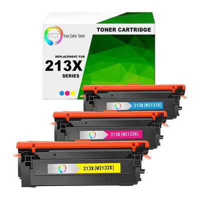 3Pk TCT Premium 213X CYM Hi-Yield for Compatible HP 5700dn 6700 Toner Cartridge