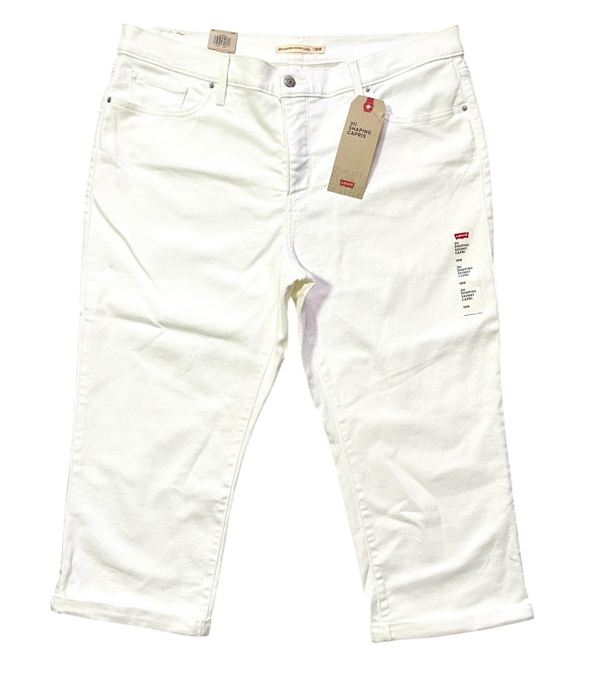 NWT Levi’s 311 Shaping Skinny Mid-Rise Capri White Jeans Women’s Plus Size 18W
