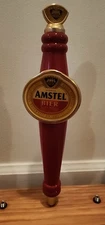 Amstel Light Ruby Red Oval Beer Tap Handle  Mancave Bar Unique