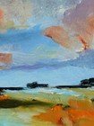 Evening Sky Landscape Painting 11x14 Contemporary Art R Stevens Home Decor Art — photo 6