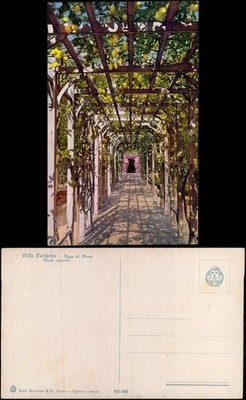 Cartoline Como Lago di Como Viale coperto 1915