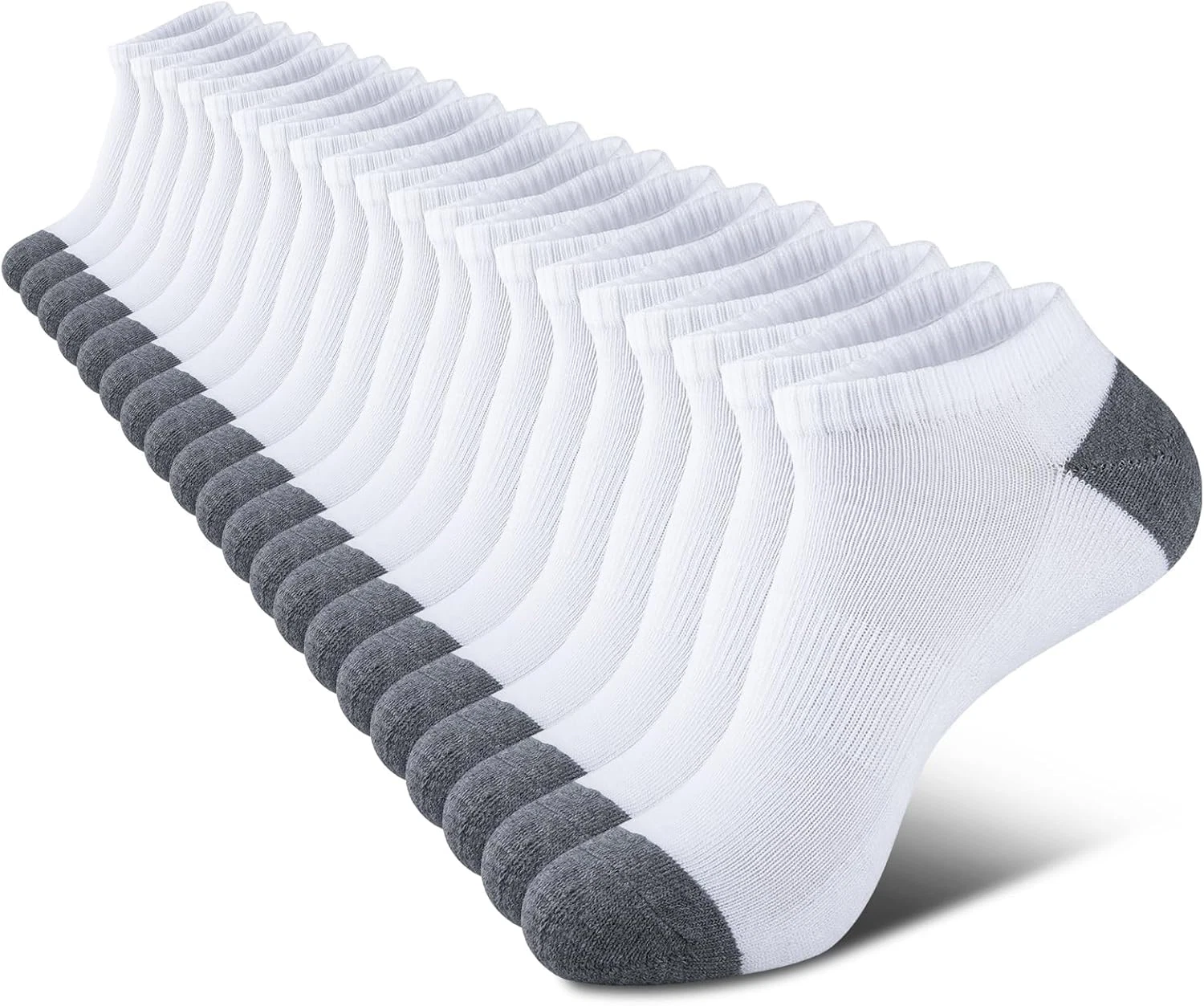 10 Pairs Mens Cushion Ankle Socks Men 10 Pack Low Cut Comfort Breathable Casual