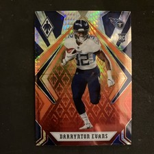 2020 Panini Phoenix Fire Burst Refractor Darrynton Evans Tennessee Titans #134