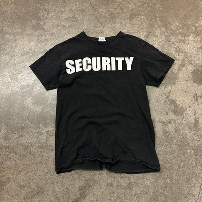 Security T-Shirt Double Sided Y2K Worn In Rapper Hype Style Typographic 