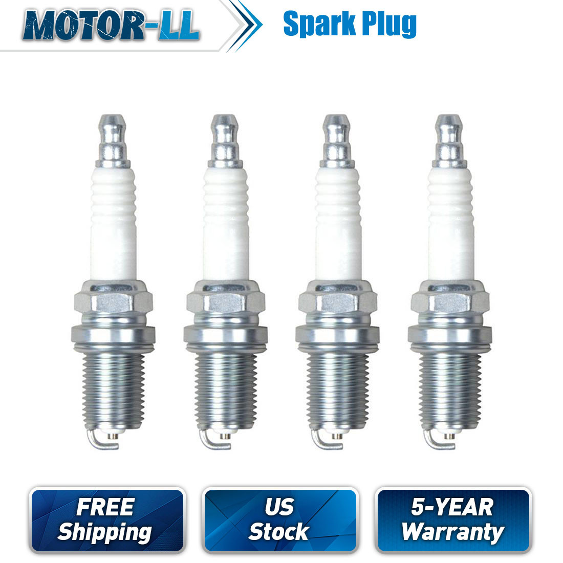 Champion Spark Plug 4pcs Spark Plug for Chevrolet Spark 2013-2015 2016 2017 2018