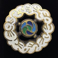 Vintage 1970s Starship Modernist Hippie Abstract Artwork Art Brass Belt Buckle