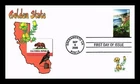 CALIFORNIA FIRST DAY COVER GOLDEN STATE CACHET USA 33 STAMP FDC