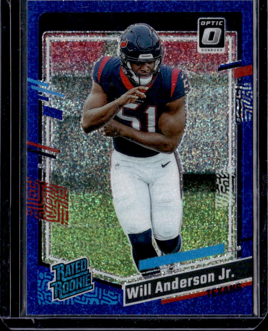 2023 Donruss Optic #246 Will Anderson Jr. Blue Glitter