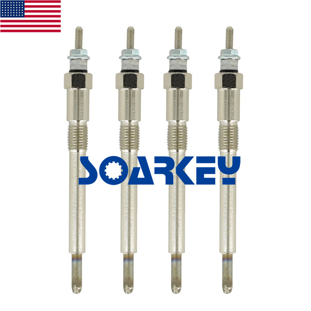 4 pcs Glow Plug 1G911-65510 for Kubota Engine V2203-M-DI V2403-M-DI V2003T-M-DI