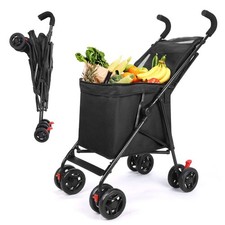Multifunctional Folding Trolley Cart - Lightweight Portable Market and Pet Strol