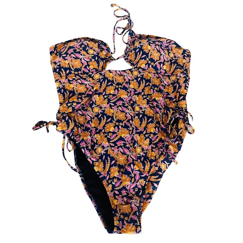 J Crew Halter Cutout One Piece Swimsuit Size 24 NWT