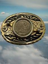 Vintage 1979 Susan B Anthony Brass Belt Buckle 3 x2