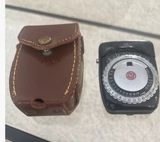 Vintage GE Exposure Meter Type PR-1 Film or Plates Leather Case General Electric