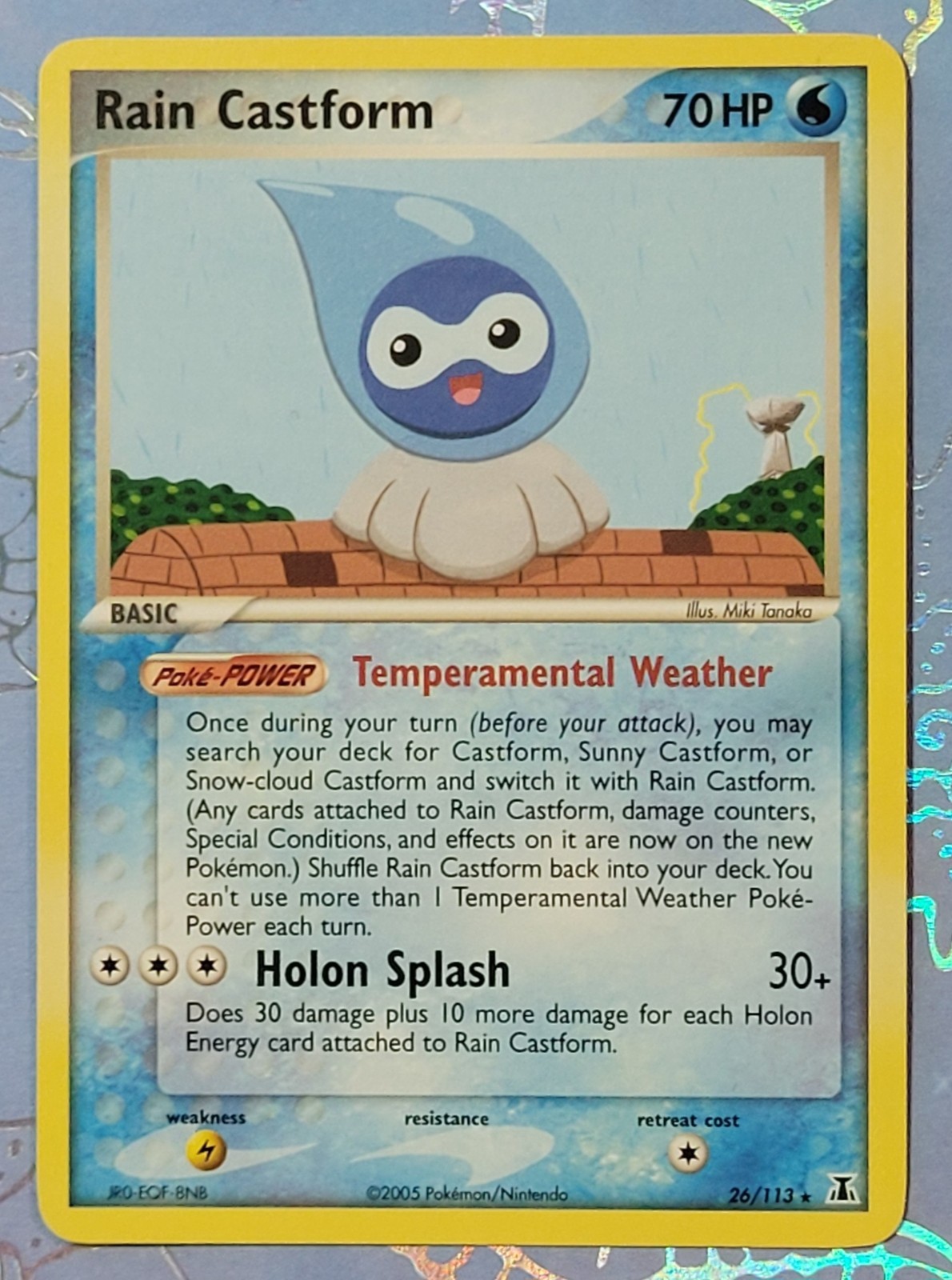 Rain Castform 26/113 EX Delta Species Rare Pokemon Card NM