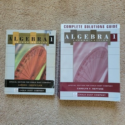 Algebra 1 Ron Larson, Chalk Dust, Houghton Mifflin,2nd Edition, @2000