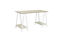 Trestle Table Office Desk - White ( B Grade )