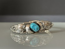 Silber Armreif mit Türkis Navajo Vintage Schmuck