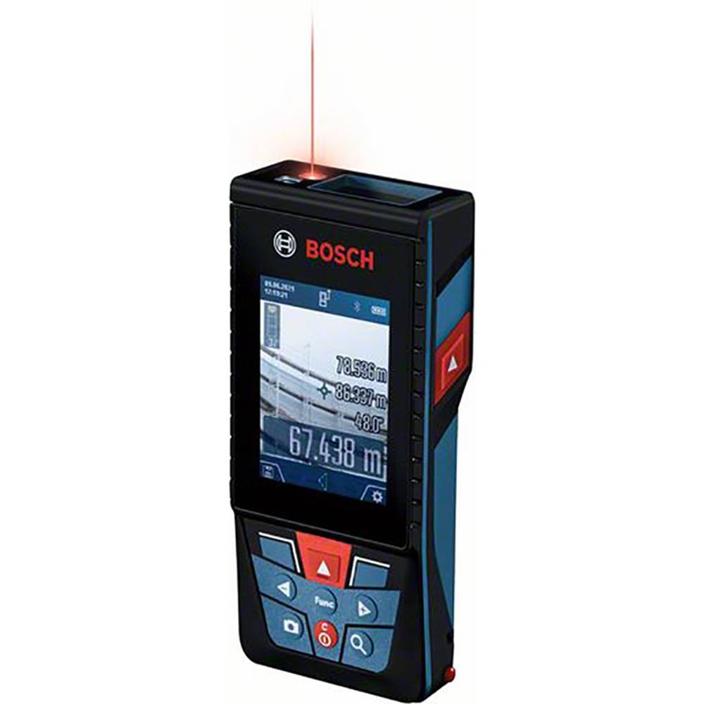 Télémètre laser Bosch GLM 150-27 C avec écran couleur et caméra pour chantier