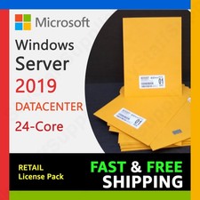 Microsoft Windows Server 2019 Datacenter 24 Core License Key 10 CALS, NEW