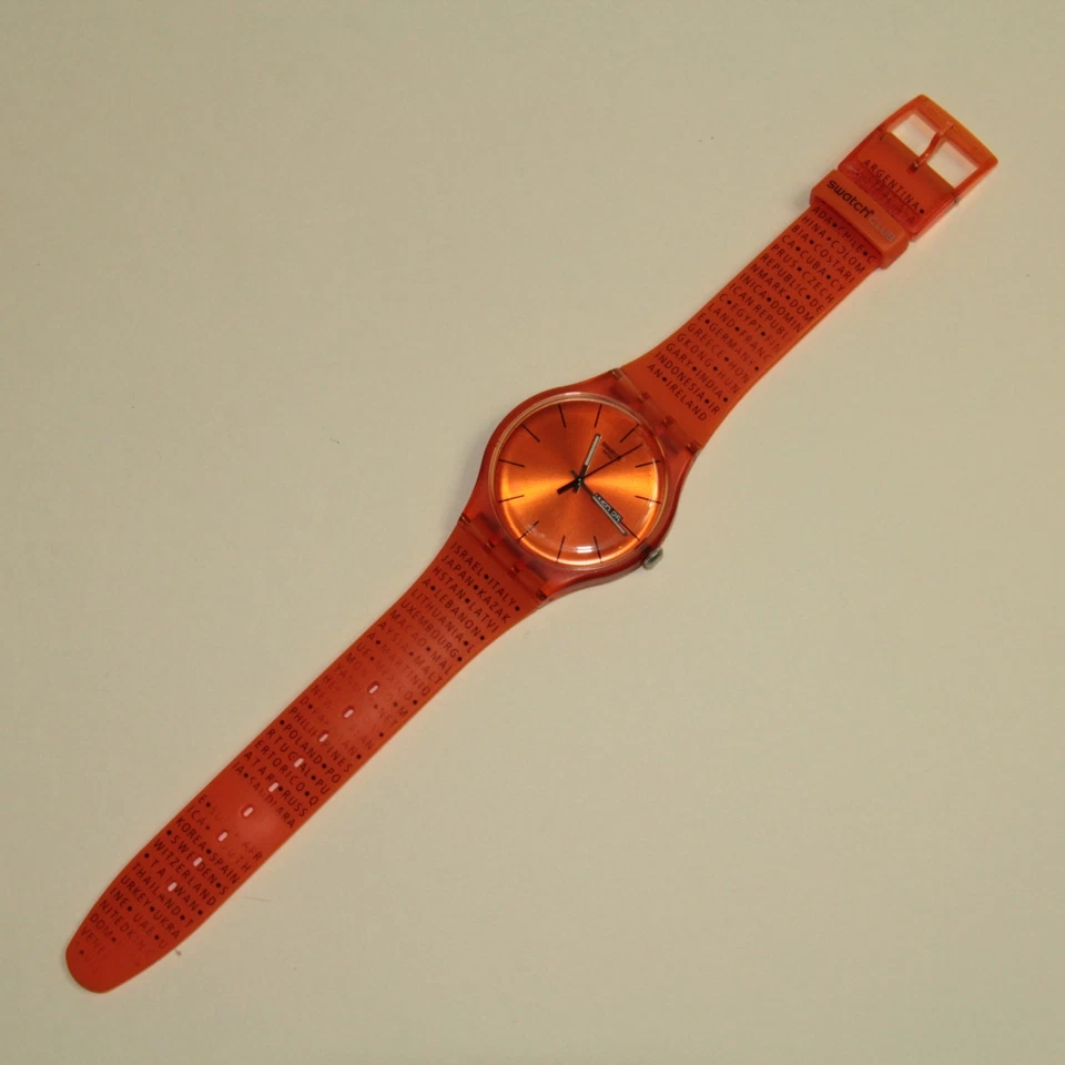 Reloj Swatch Pumpkin Rebel - Naranja SUOO700I - Día-Fecha 30 años Kit Club en Caja Foto 3 de 4