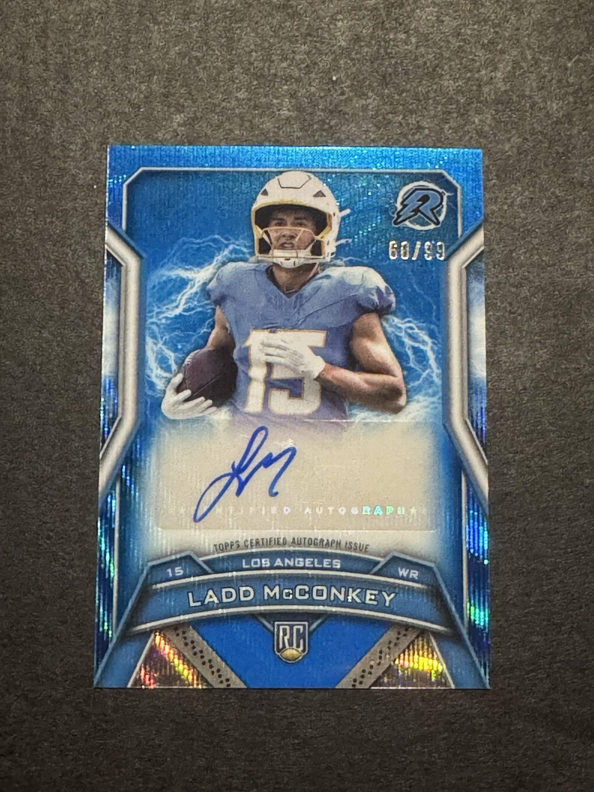 2024 Topps Resurgence Ladd Mcconkey Rookie Signatures Auto Blue 68/99