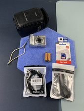 TESTED Canon PowerShot A540 6.0 4X Silver Digital Camera SD Card USB AV Cables