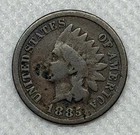 1885  Indian Head  Cent US One Penny - #3