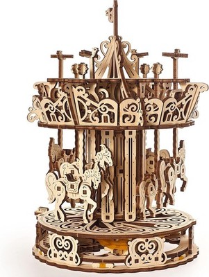 UGEARS Carousel 3D Wooden Puzzles, Mechanical 3D Model, DIY, New - Sealed Box