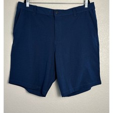 NWT Men's Banana Republic Lightweight Navy Blue Flat Front Shorts Size 40