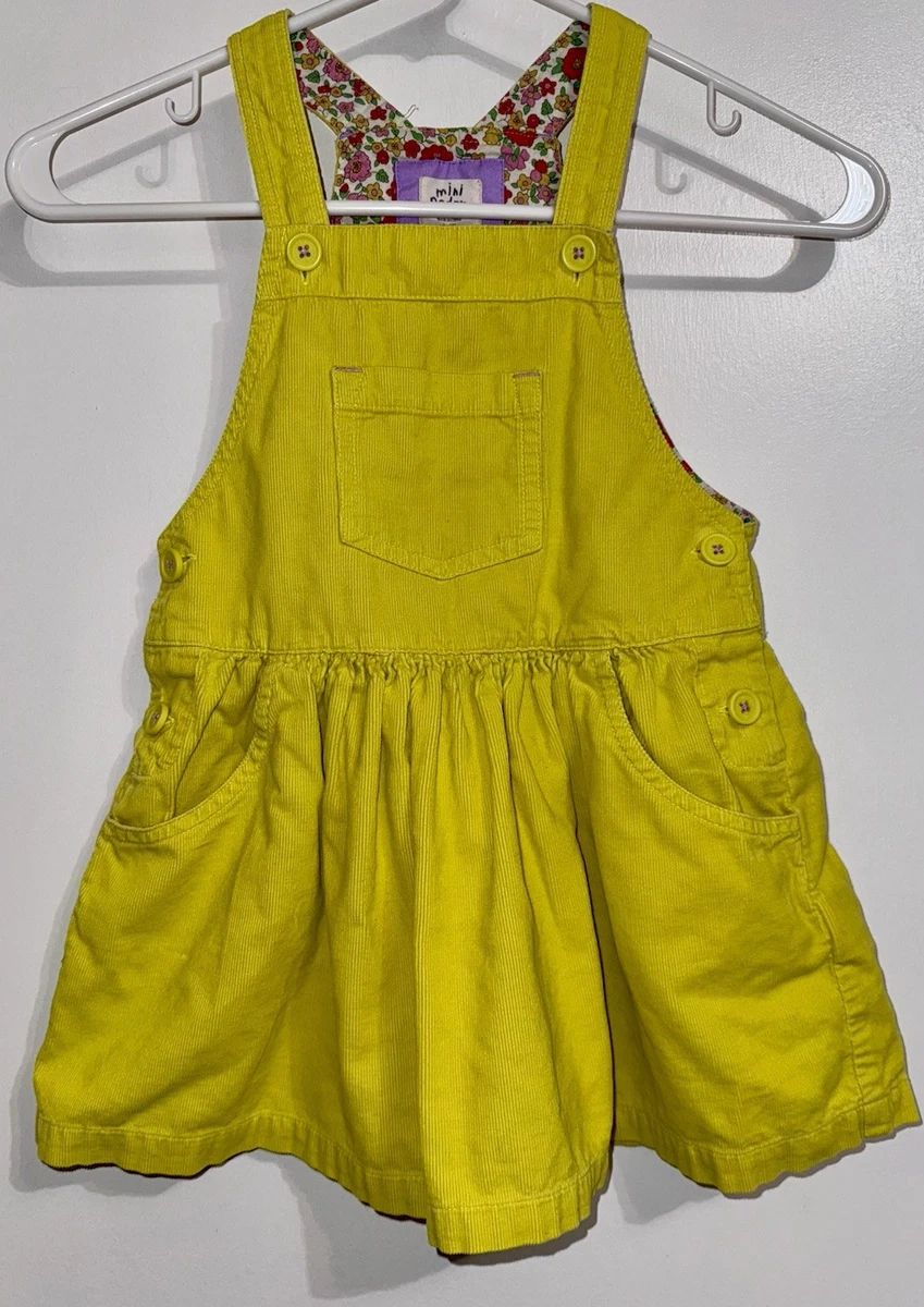 mini boden yellow dress Corduroy Yellow dress 3/4Y