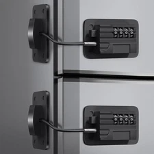 Fridge Lock (2 Pack), Heavy Duty Combination Refrigerator Lock, for Fridge, Cabi