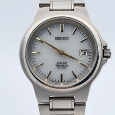 SEIKO Solar Titanium V145 0D60 Watch Titanium 10 Bar