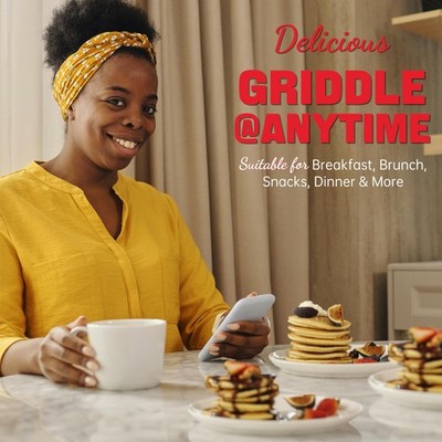 1400 W mini-pannenkoekenpan, anti-aanbakpan cake maker bakplaat, Make 4 Unique Flapjack, elektrische arepa-maker, voor het koken van gezonde gebakken eieren, burgeromelet en meer