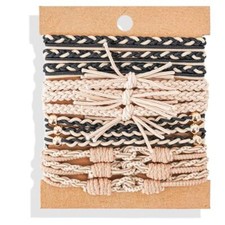 Hair Ties Bracelet Boho Hair Tie for Women Thick 12 Count Pack of 1 Bare