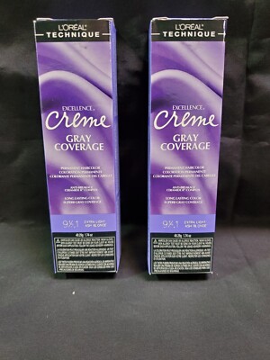 L'OREAL Gray Coverage Haircolor 9 1/2.1 Extra Light Ash Blonde 1.74 oz (2 Pack)