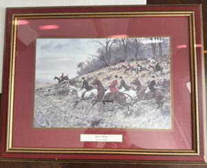 Hunting Scene Framed Art Prints George Wright "Gone away" CIRCA 1960s