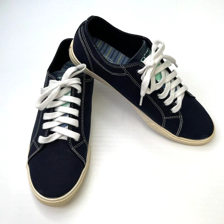 Zapato Penguin Hombres 13 Informal Parte Superior Baja Con Cordones Zapatilla Logo Lona Azul Marino Boat Core Go Foto 2 de 4