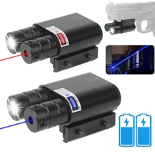 Tactical Laser Beam Dot Sight Scope For Rifle Gun/Blue Pistol with Battery