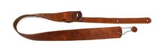 2 1/4" Wide Tan Saddle Cowhide Classic Guitar Strap