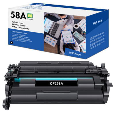 NEW 1PK CF258A WITH CHIP for HP 58A Toner LaserJet Pro M404dn M406 MFP M428fdw